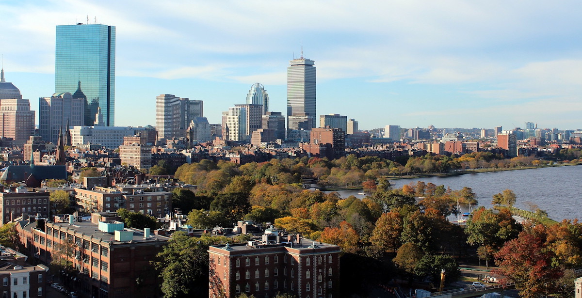 Panoramic view of the Boston skyline