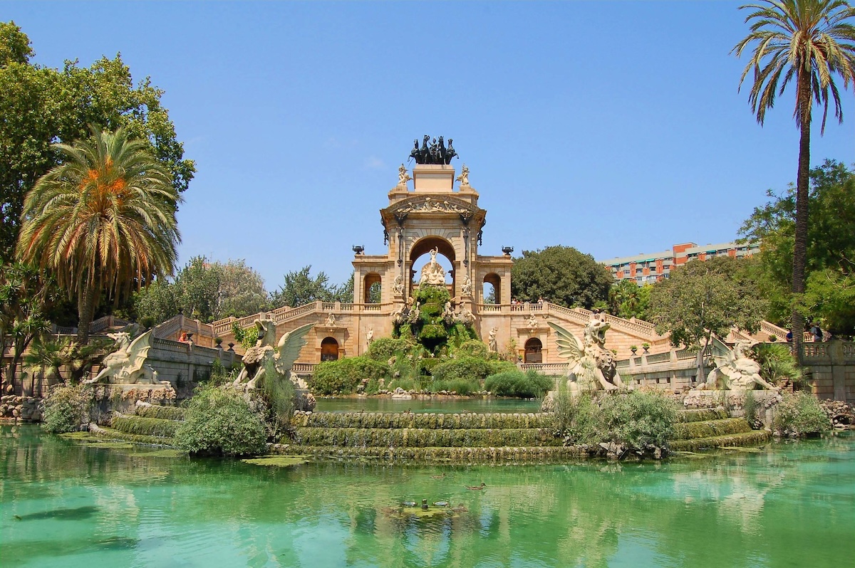 Parc de la Ciutadella with pond