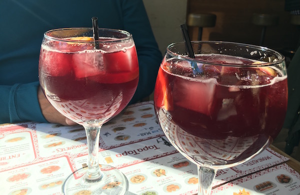We love drinking sangria in Seville on a sunny day!