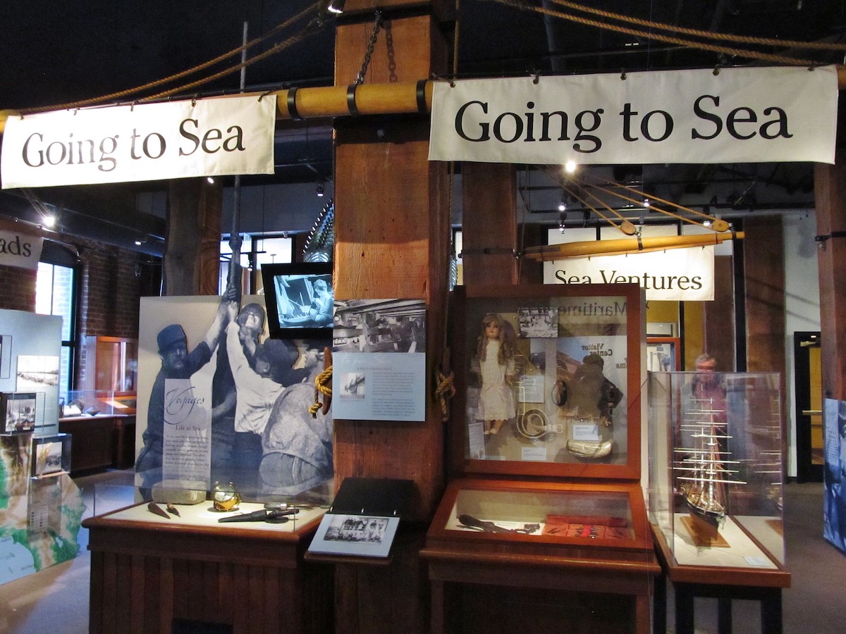 Interior shot of a display at the San Francisco Maritime National Historical park