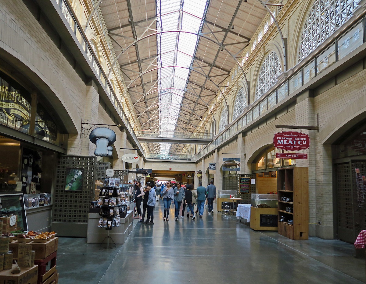 The interior of the Ferry Building in San Francisco