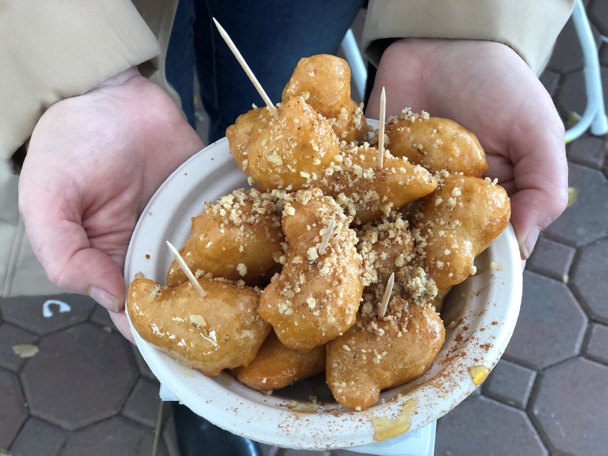 fried little donuts in a bowl