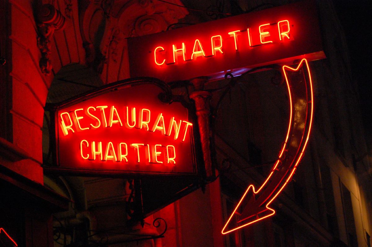 neon sign for restaurant