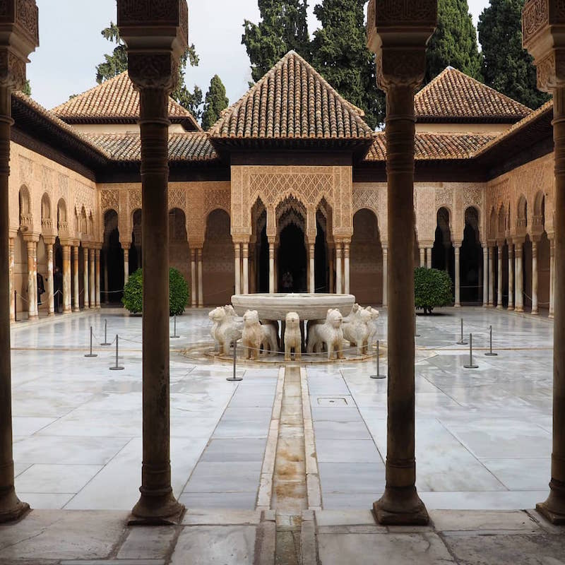 First stop during your 3 days in Granada: the Alhambra! Be sure to check out the Patio of the Lions!