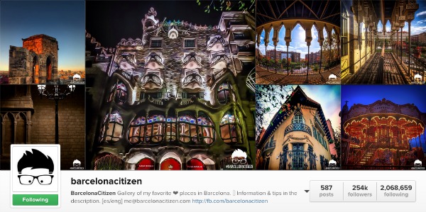 With the beautiful Spanish instagram account Barcelona Citizen, you'll be booking your flights to the city in no time!