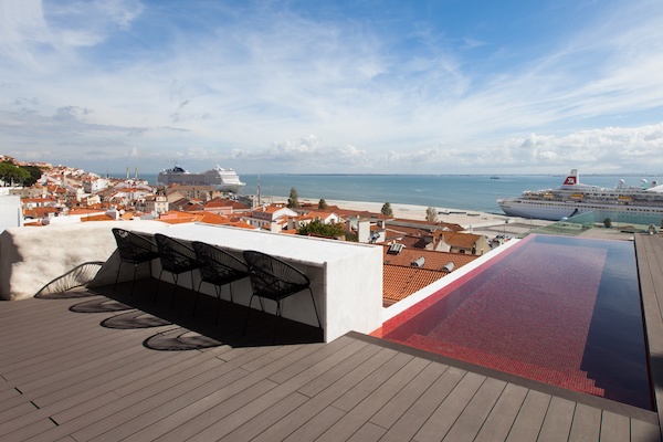 Memmo Alfama is one of the best boutique hotels in Lisbon, with a stunning rooftop terrace (pictured).
