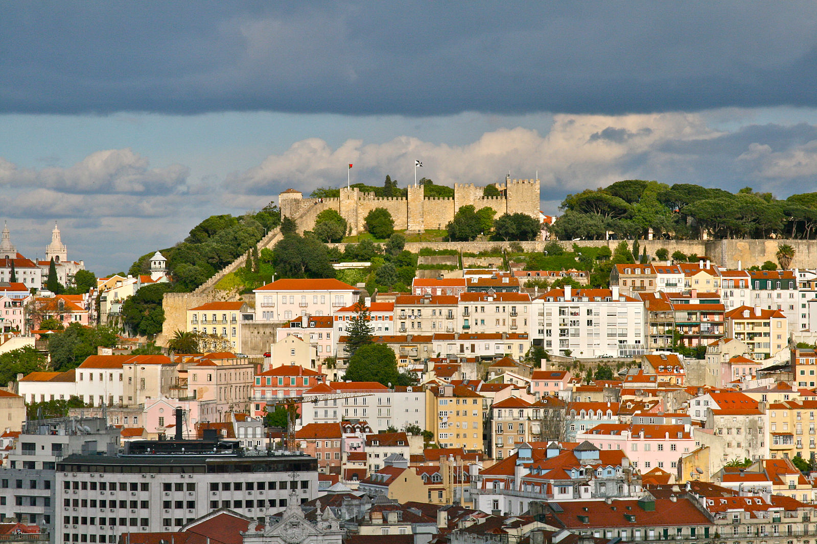 castle on a hill in Lisbon