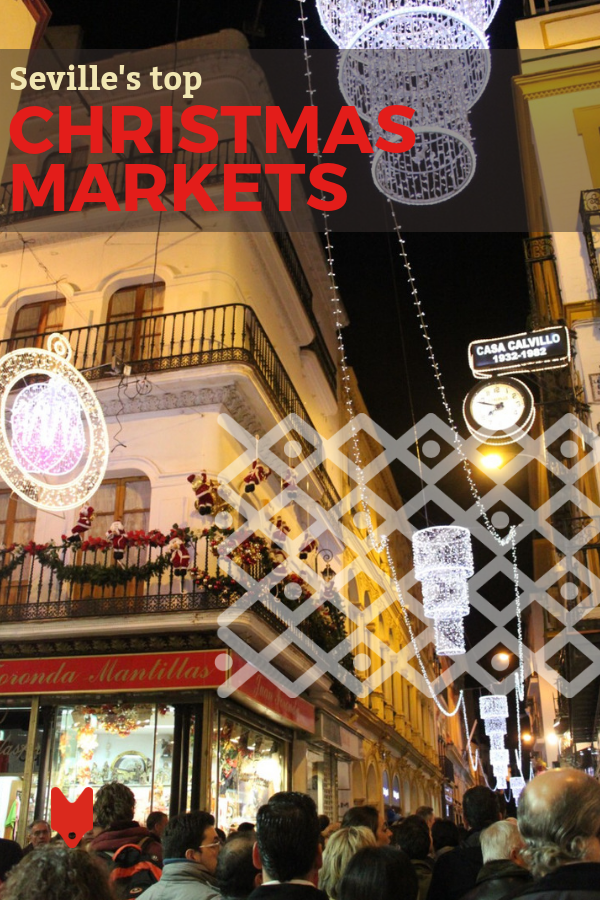 Europe's charming Christmas markets are a cherished tradition, and the same holds true even in sunny Spain. These beautiful Christmas markets in Seville are full of holiday cheer! #Seville #Sevilla #Spain #Christmas #ChristmasMarkets #Europe #travel
