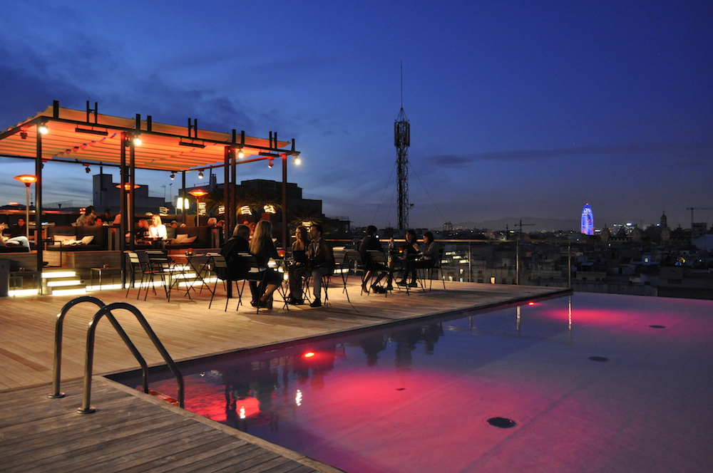 The Catalan capital has tons of hotel rooftops open to the public, which ar perfect for escaping the crowds and enjoying those warm, balmy nights in Barcelona in June.