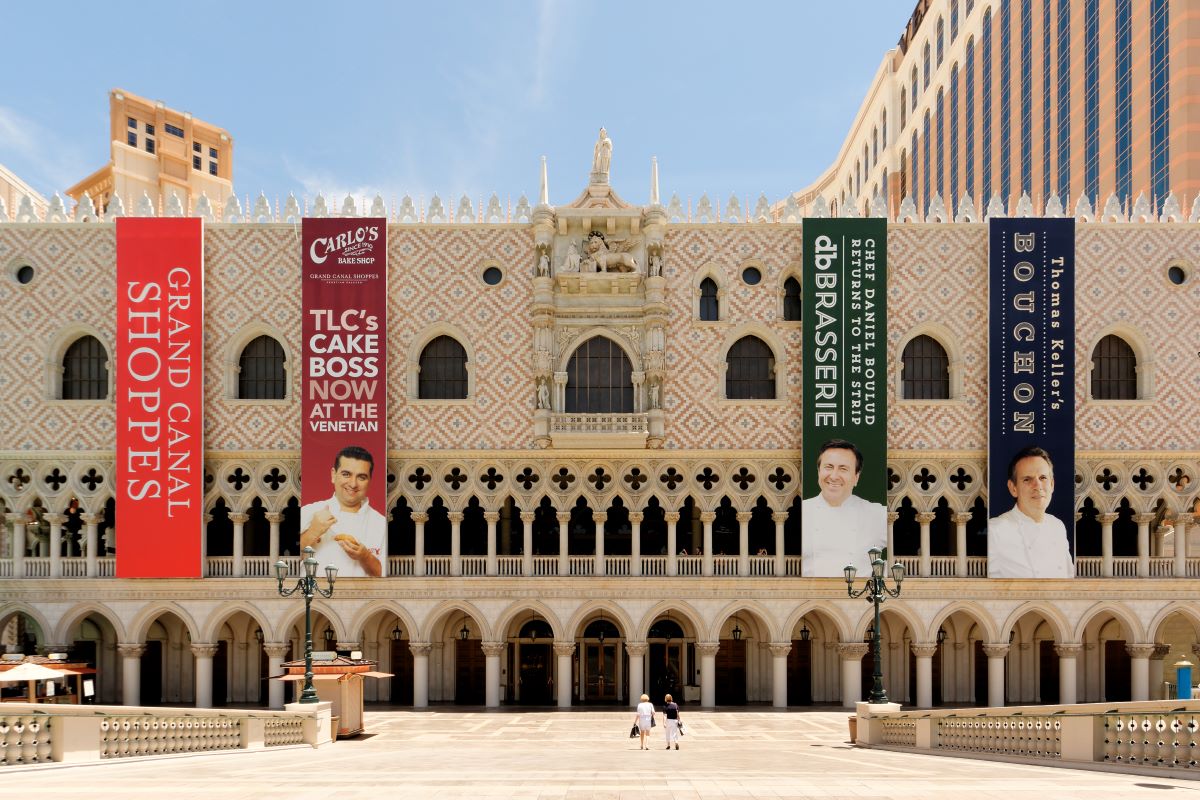 view of Spanish building advertising renowned chefs