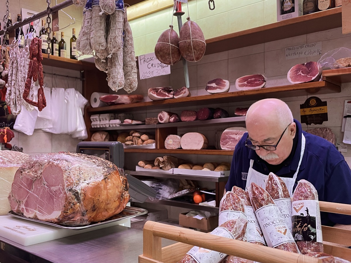 Meat deli in Bologna on our Tastes and Traditions food tour