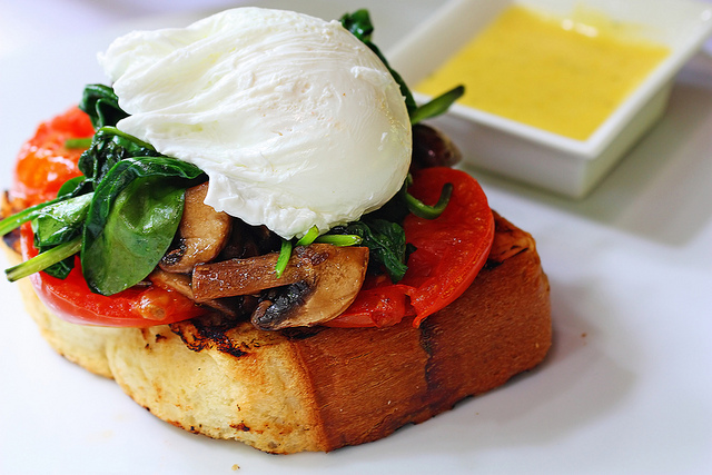 Eggs benedict brunch in Madrid