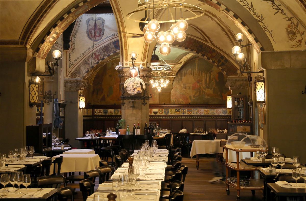 new gothic decor in old restaurant