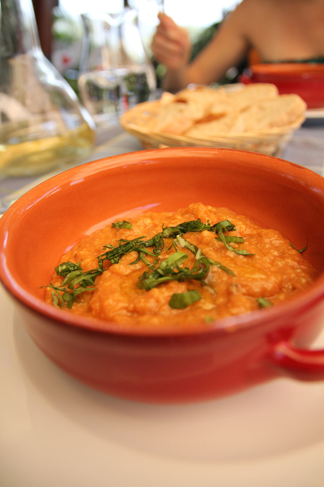 Pappa al pomodoro is a famous local dish made with Tuscan bread.