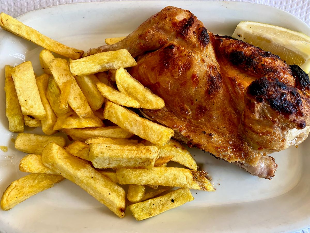 Portuguese grilled chicken in Lisbon