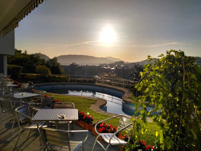 One of our favorite hotels with pools in San Sebastian is Hotel Avenida. Just look at those views!
