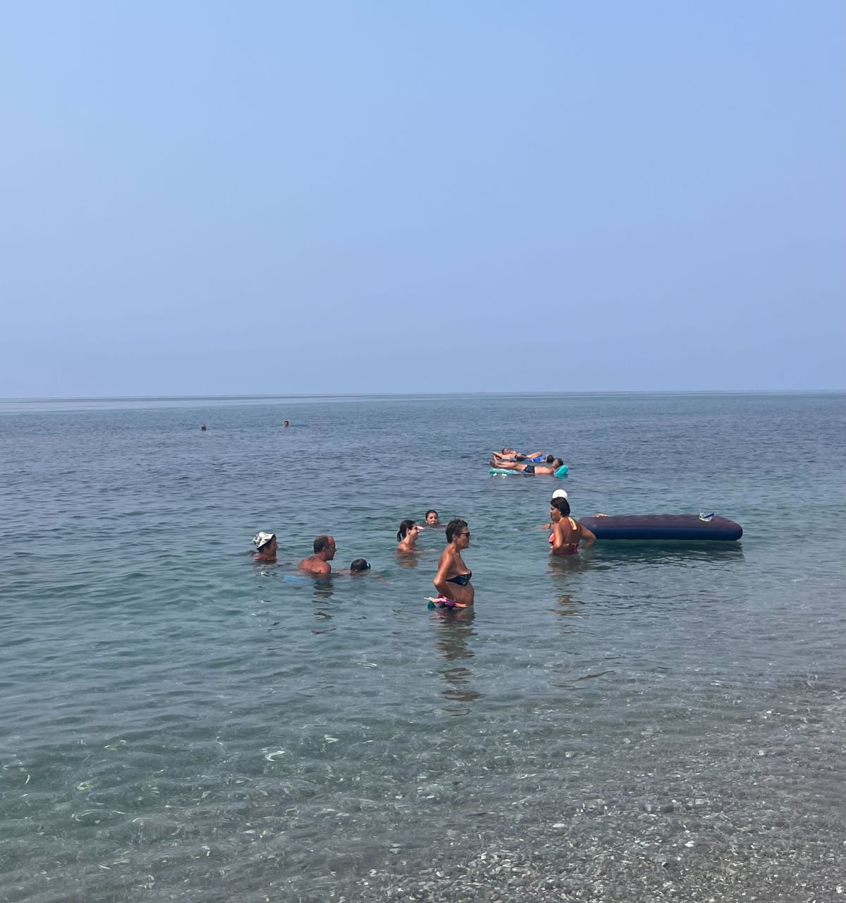 People swimming in the sea