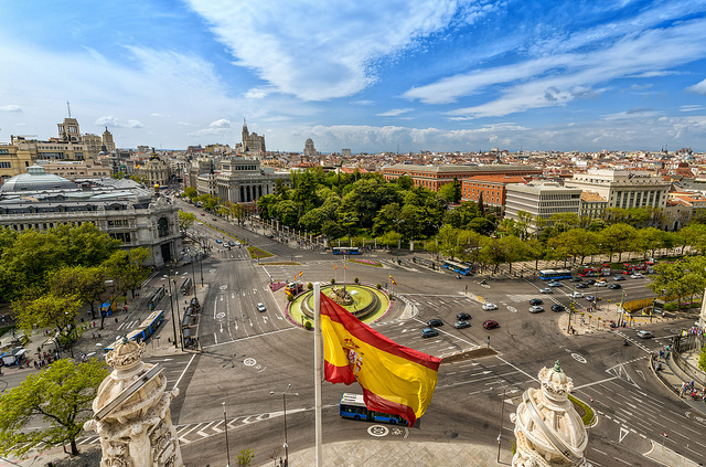 The view from atop Madrid's town hall gives you a look at the amazing city skyline.