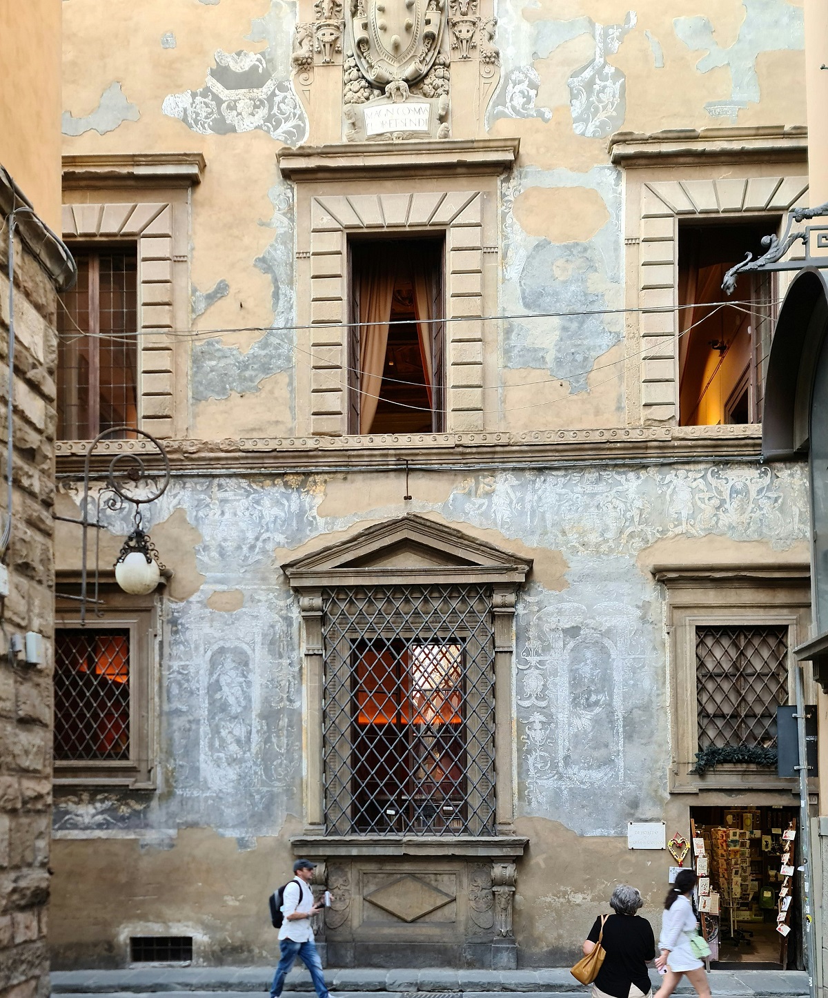 The facade of the Palazzo Pandolfini in the center of Florence