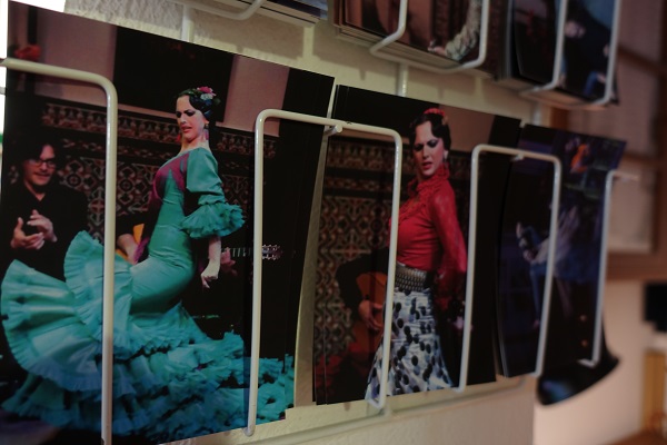 Postcards at La Casa del Flamenco featuring flamenco dancer Patricia Ibáñez