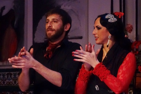 Patricia Ibáñez with her husband Abel Harana who is also a flamenco dancer in Seville