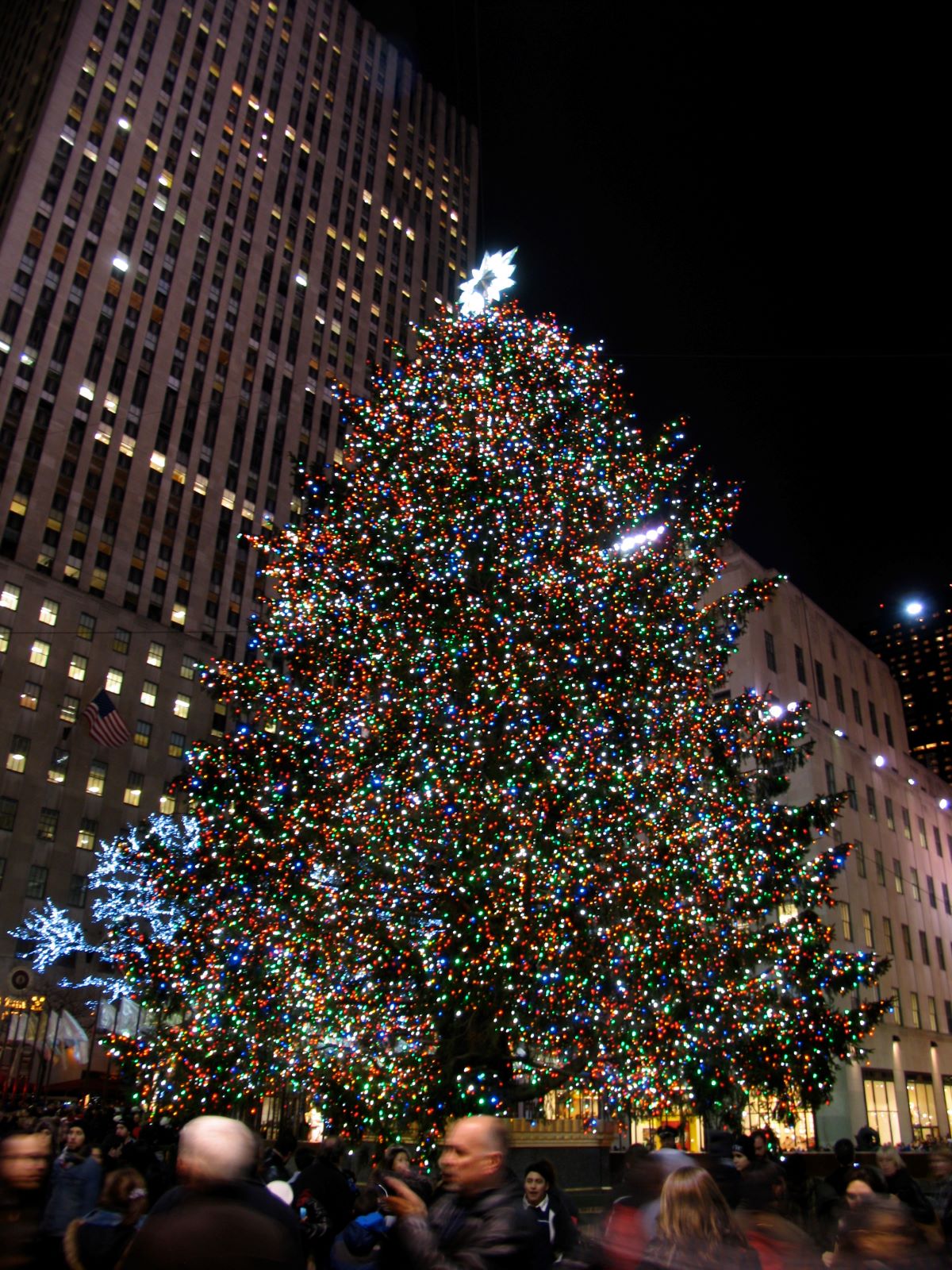large decorated Christmas tree
