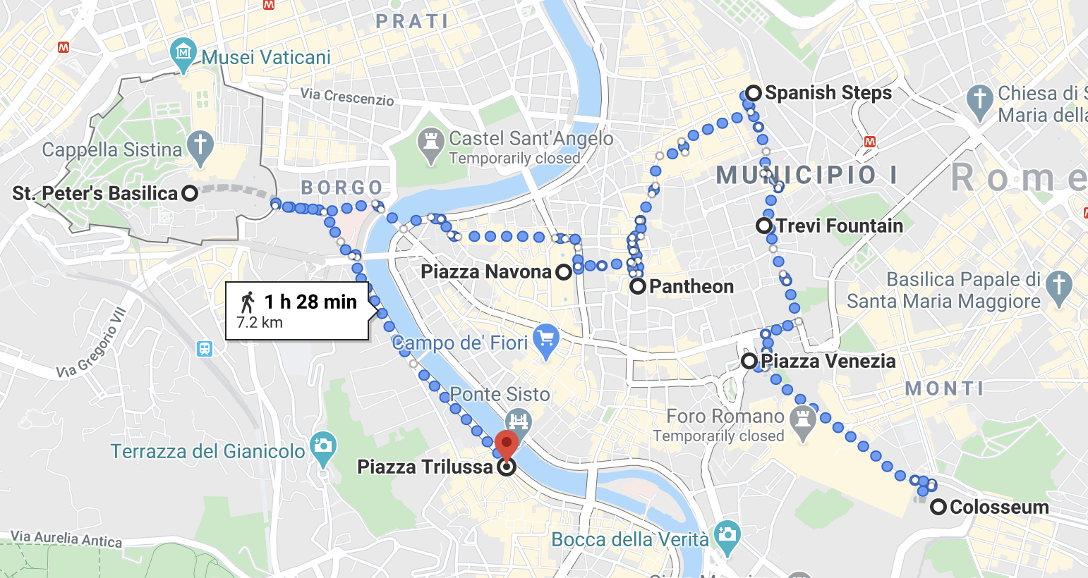Follow this route for the ultimate self-guided walking tour of Rome.