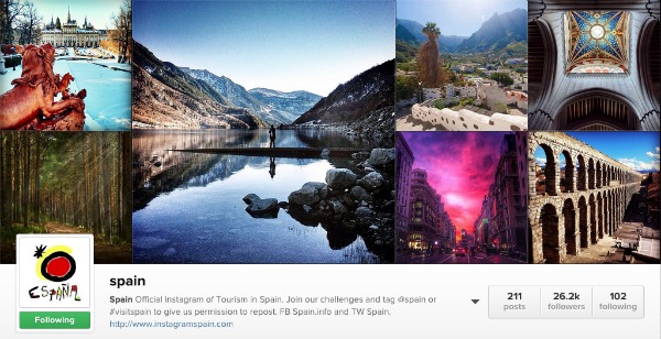 The ultimate beautiful Spanish instagram account has to be the Spain account!