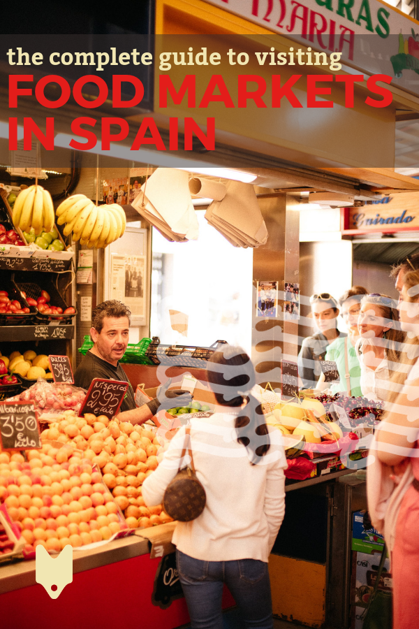 Navigating Spanish food markets is one of our favorite things to do in any city in Spain! This infographic full of tips will show you how to eat and shop like a local. #Spain #markets #foodie #tapas #delish #itinerary