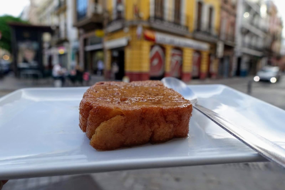 torrija on a plate in Seville