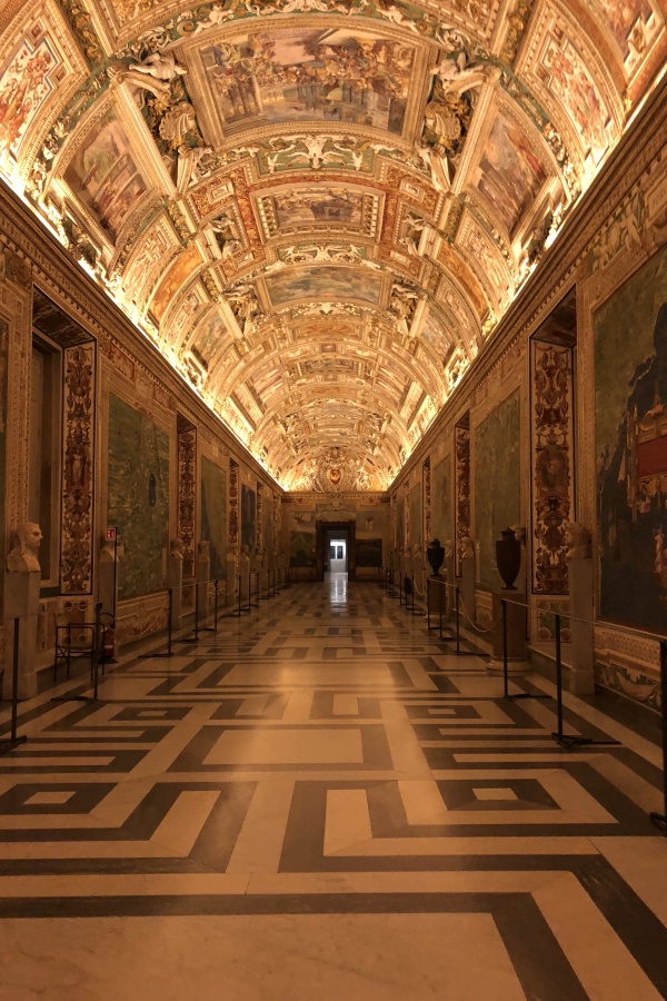 The Hall of Maps in the Vatican Museums in Rome. Visiting it is one of our top Rome travel tips.