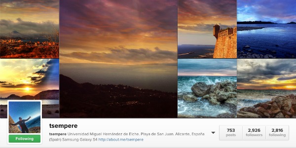 Alicante gets beautifully displayed in the instagram account tsempre