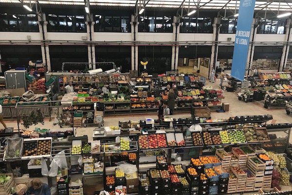 If you're wondering where to buy fresh vegetables, fruit, fish, and eggs, consider the other side of Mercado da Riberia. - Lisbon market guide