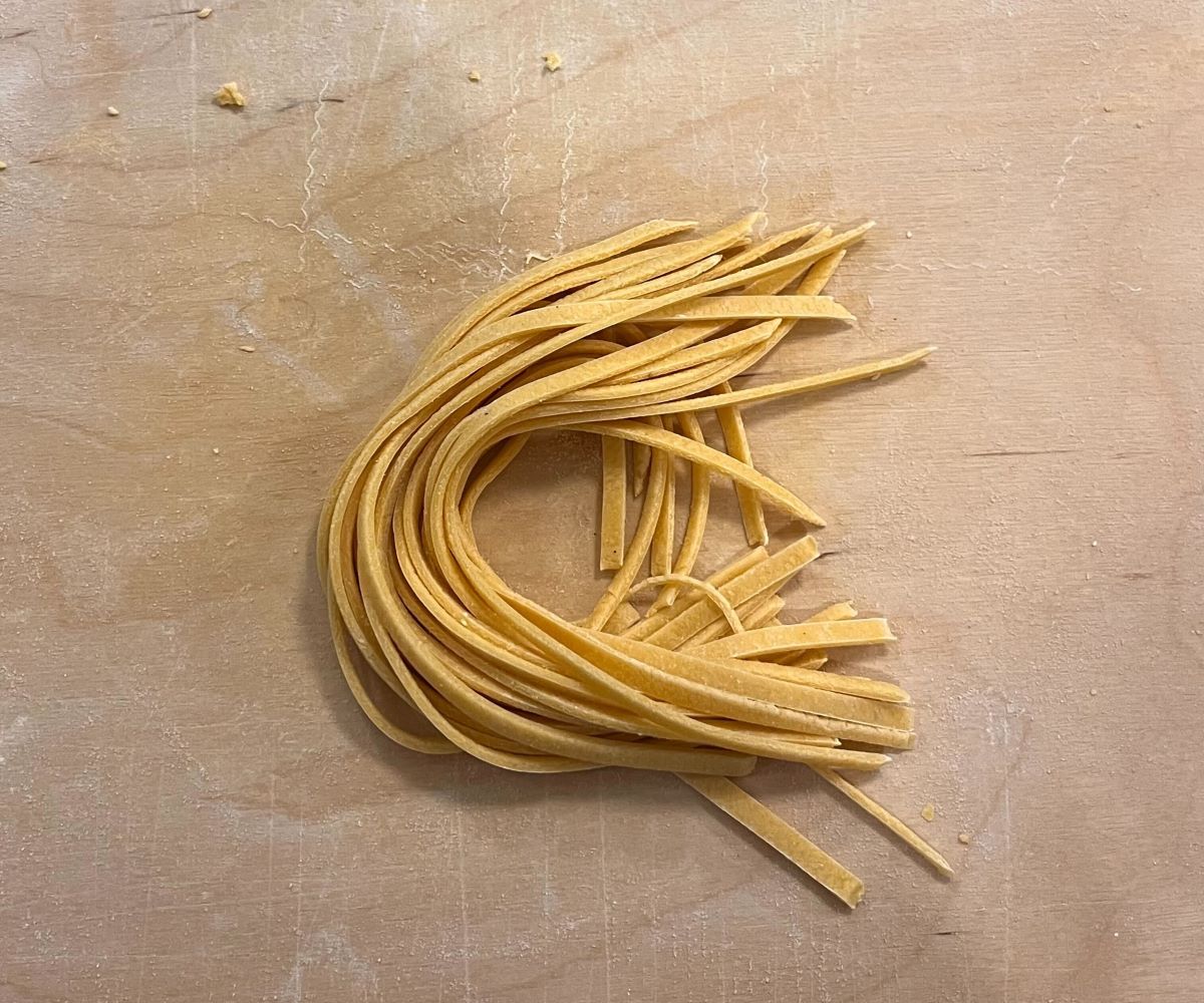 pasta cooking class with tagliatelle