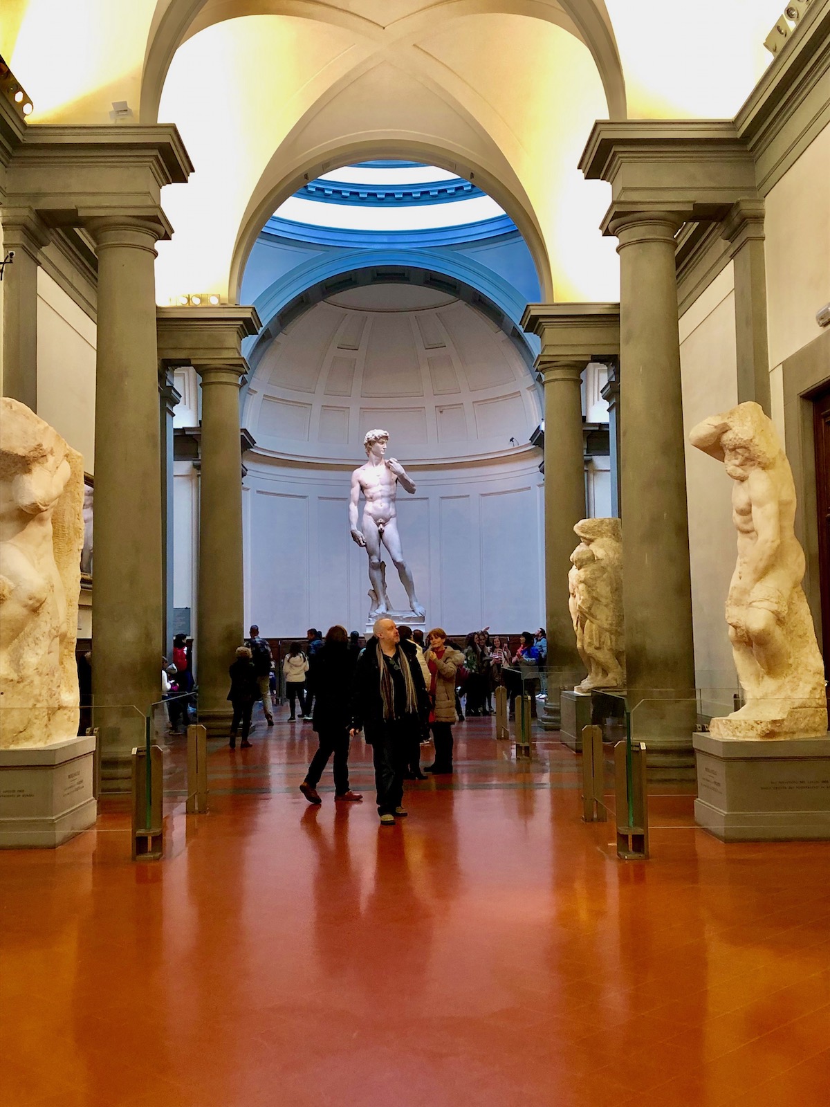 Hallway leading to the David sculpture at the Accademia Museum in Florence