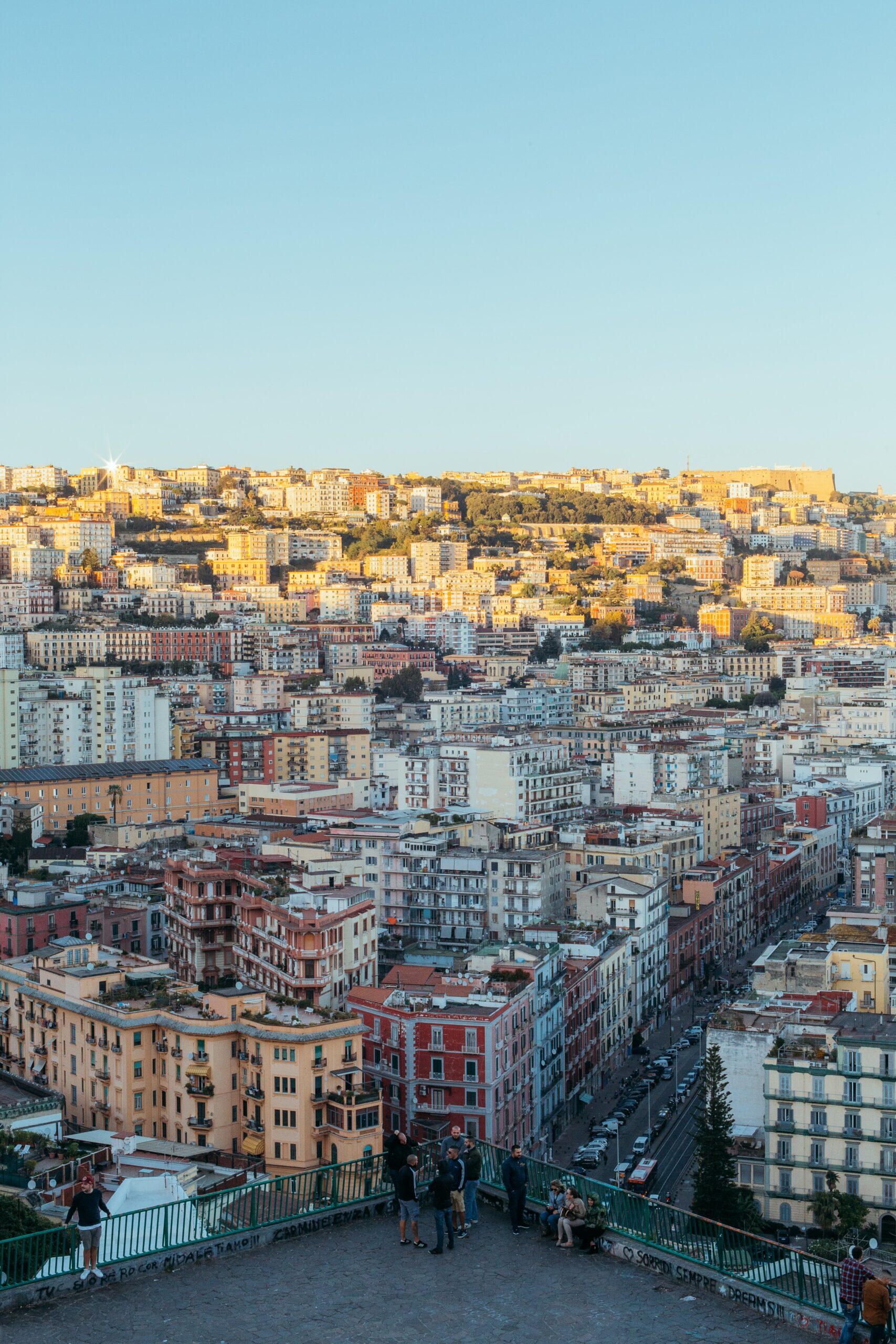 The city of Naples seen from above