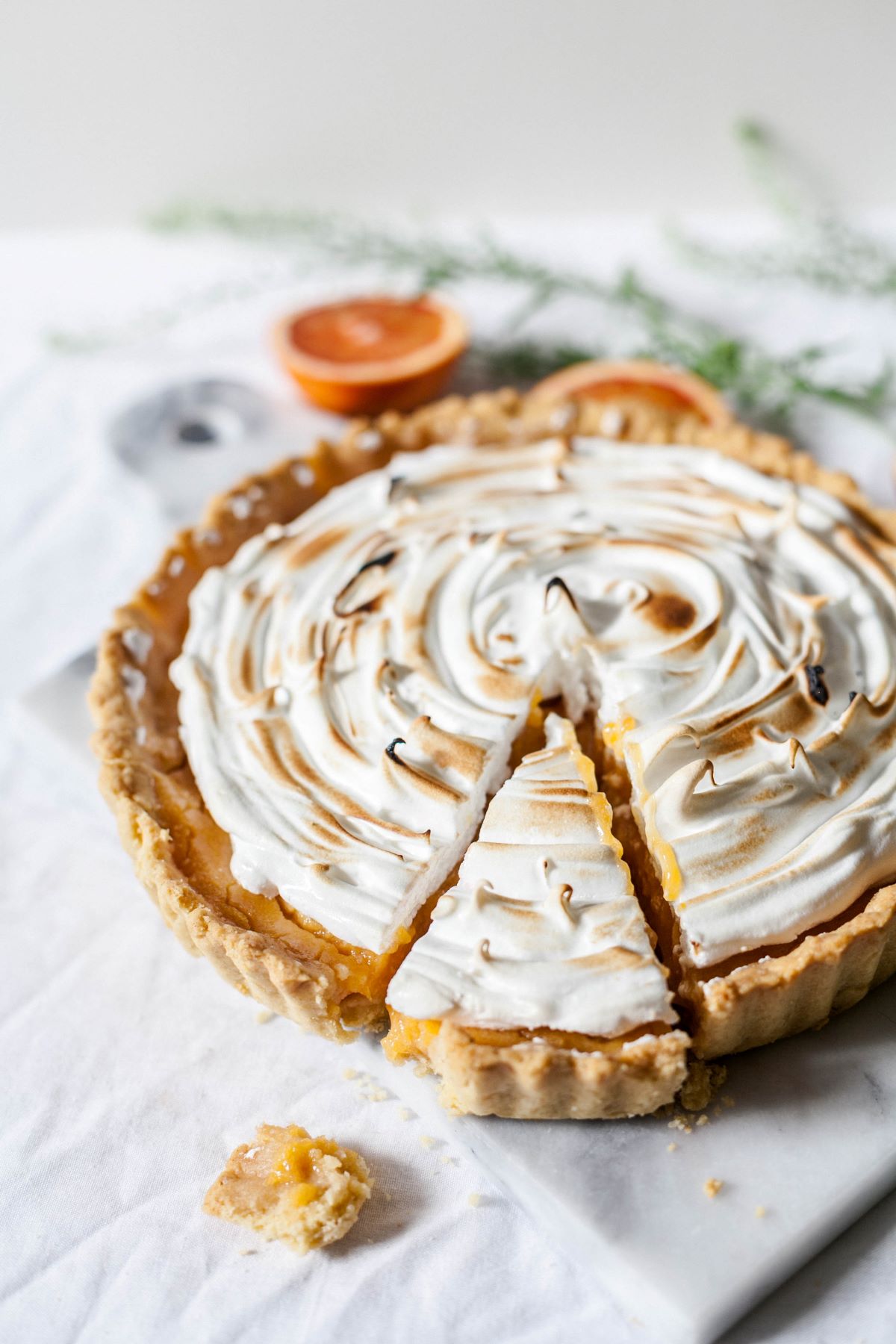 orange pie with merengue 