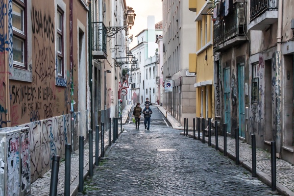 Bairro Alto in Lisbon by day
