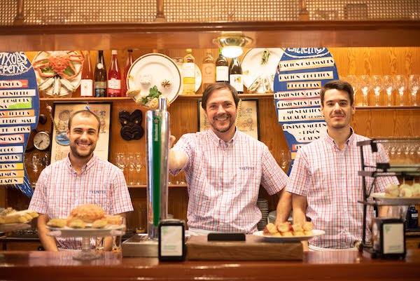 Staff of Bar Txepetxa in San Sebastian
