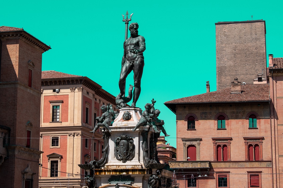 Neptune foundtain in Bologna, Italy