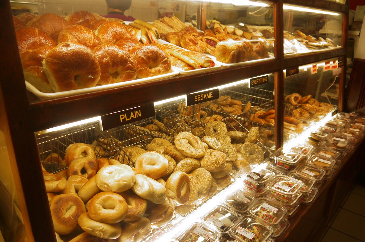 The drool-worthy counter at Tal Bagels in NYC