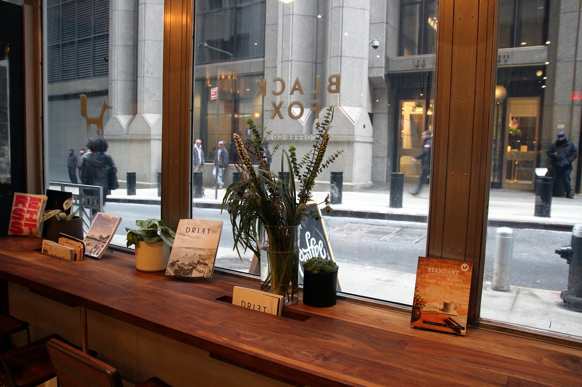 Interior of Black Fox cafe in NYC's Financial District