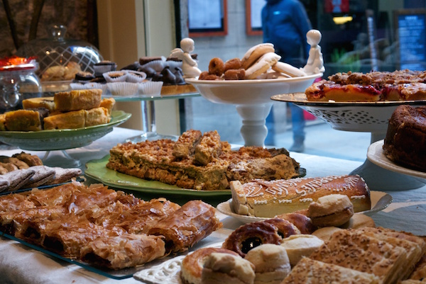 Selection of sweets and pastries at Caelum in Barcelona