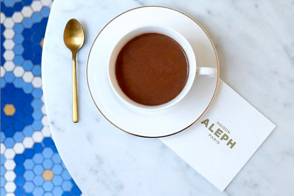 best hot chocolate Paris: Maison Aleph