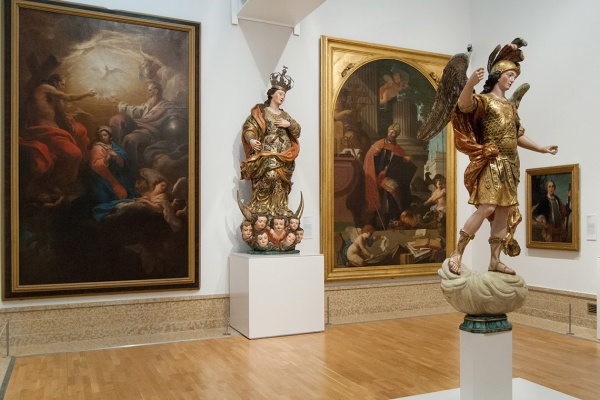 Paintings and sculptures on display at one of the best museums in Lisbon, Museu Nacional de Arte Antiga (MNAA).