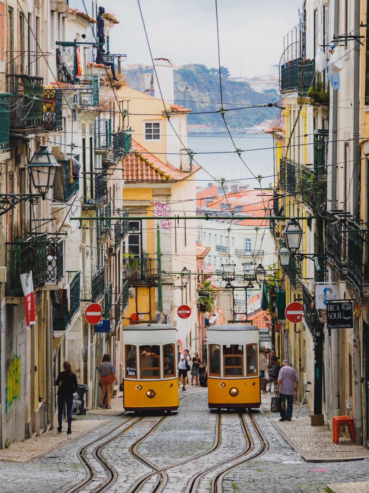 two trolleys in Lisbon 