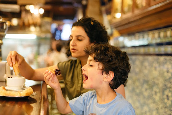 Figuring out where to eat in Seville with kids doesn't have to be complicated: just head anywhere that serves churros!