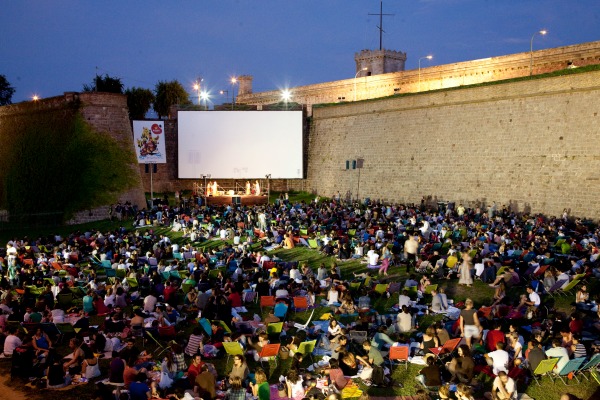 Sala Montjuic Outdoor Cinema Barcelona - one of the most beautiful settings around.