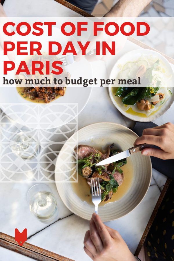 Guide to the average cost of food in Paris per day