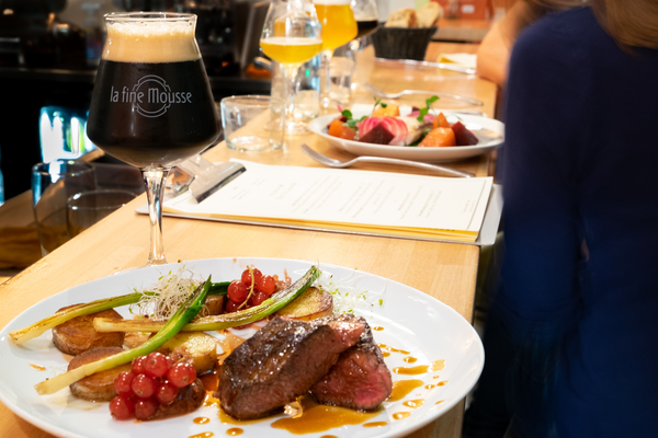 La Fine Mousse isn't just home to some of the best craft beer in Paris. They also serve up fabulous French dishes at their restaurant.
